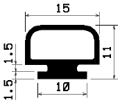 RT 0951 - EPDM-Kautschukprofile - Rolltor- und Fingerschutzprofile