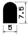 HR 0960 - EPDM-Gummiprofile - Halbrundprofile / D-Profile