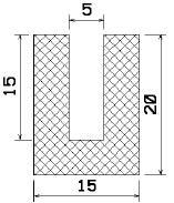 MZS 25279 - sponge profiles - U shape profiles