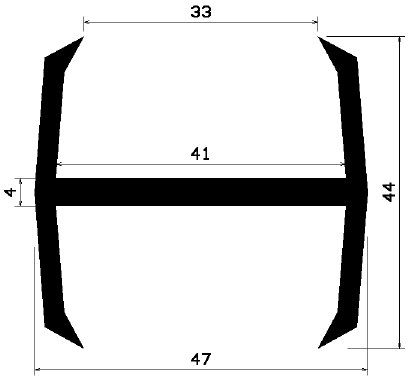 H 0970 - EPDM-Kautschukprofile - H-Profile