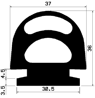 RT 0994 - EPDM-Kautschukprofile - Rolltor- und Fingerschutzprofile