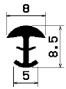 FA 1027 - EPDM Gummi-Profile - Abdeckung und T-Profile FA 1027 - EPDM Gummi-Profile - Abdeckung und T-Profile
