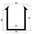 TU1- 1030 - EPDM-Gummi -Profile - U-Profile TU1- 1030 - EPDM-Gummi -Profile - U-Profile