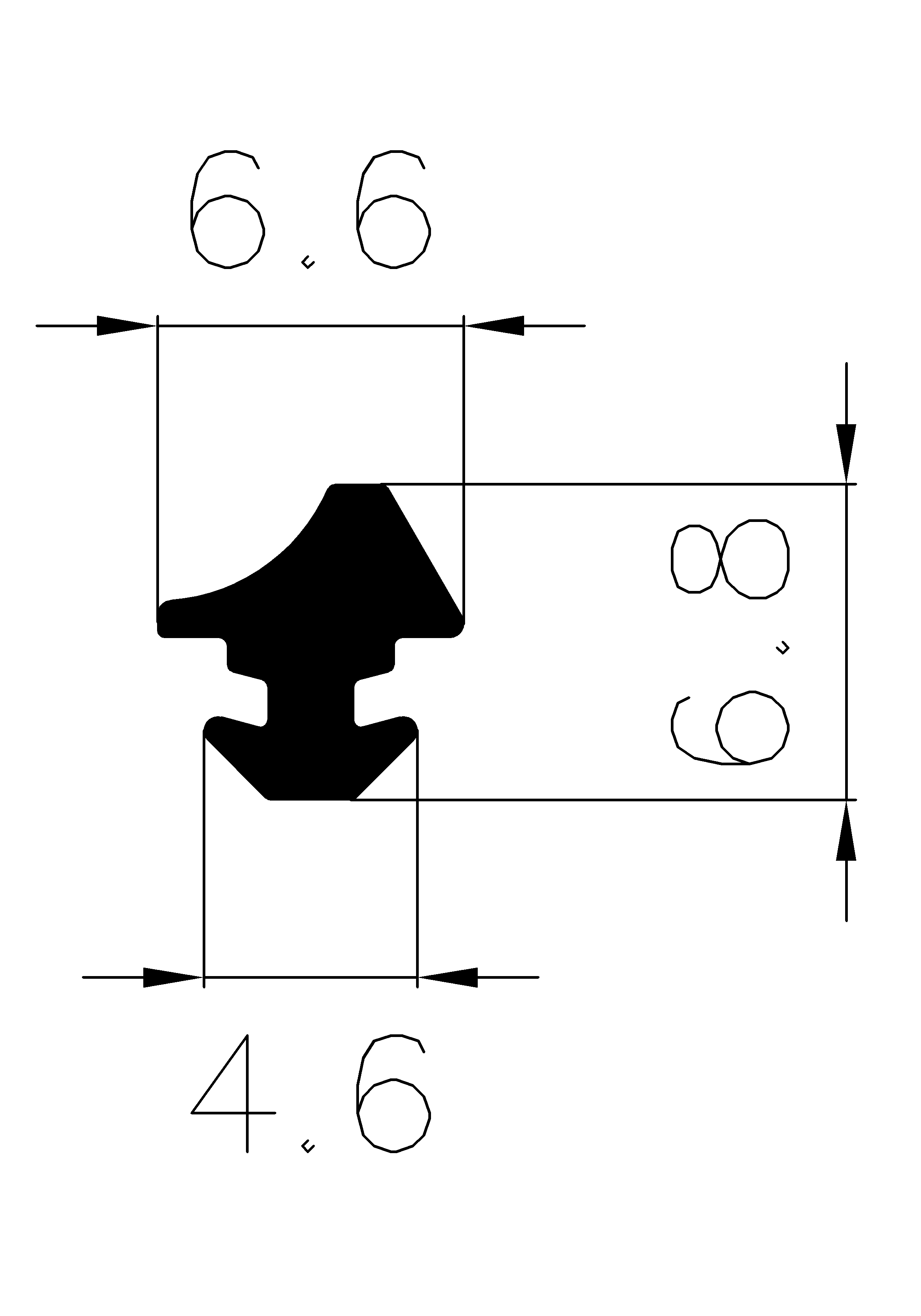 3410160KG - Silikon Profile - Auflageprofile / Pufferprofile