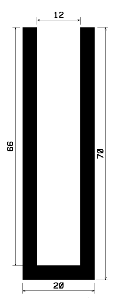 TU1- 1048 - rubber profiles - U shape profiles