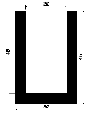 TU1- 1049 - EPDM-Gummi -Profile - U-Profile