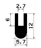 TU1- 1050 - Silikon Profile - U-Profile