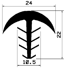 FA 1437 - EPDM Gummi-Profile - Abdeckung und T-Profile FA 1437 - EPDM Gummi-Profile - Abdeckung und T-Profile