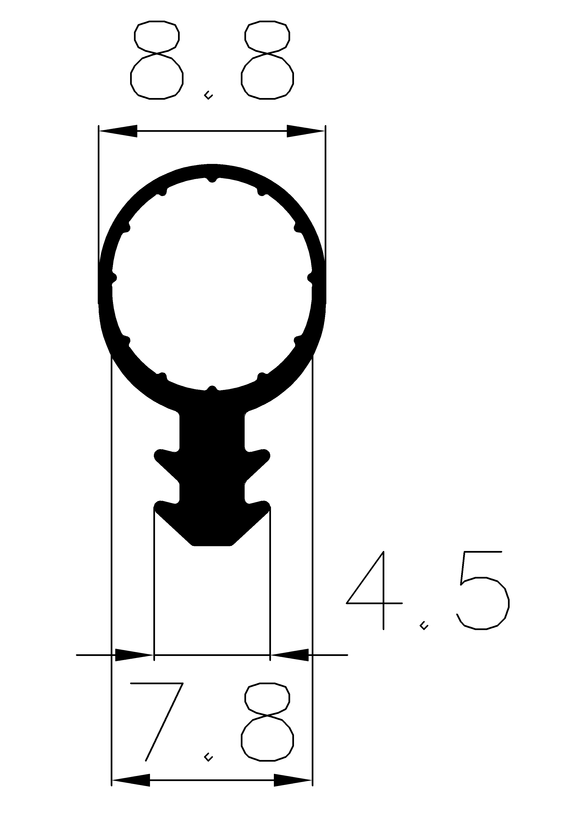 3480160KG - Silikongummi-Profile - Türscheiben- Fensterdichtungsprofile