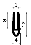 TU1- 1071 - EPDM-Gummi -Profile - U-Profile