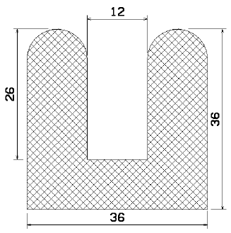 MZS - 25311 - Schaumgummiprofile bzw. Moosgummiprofile - U-Profile