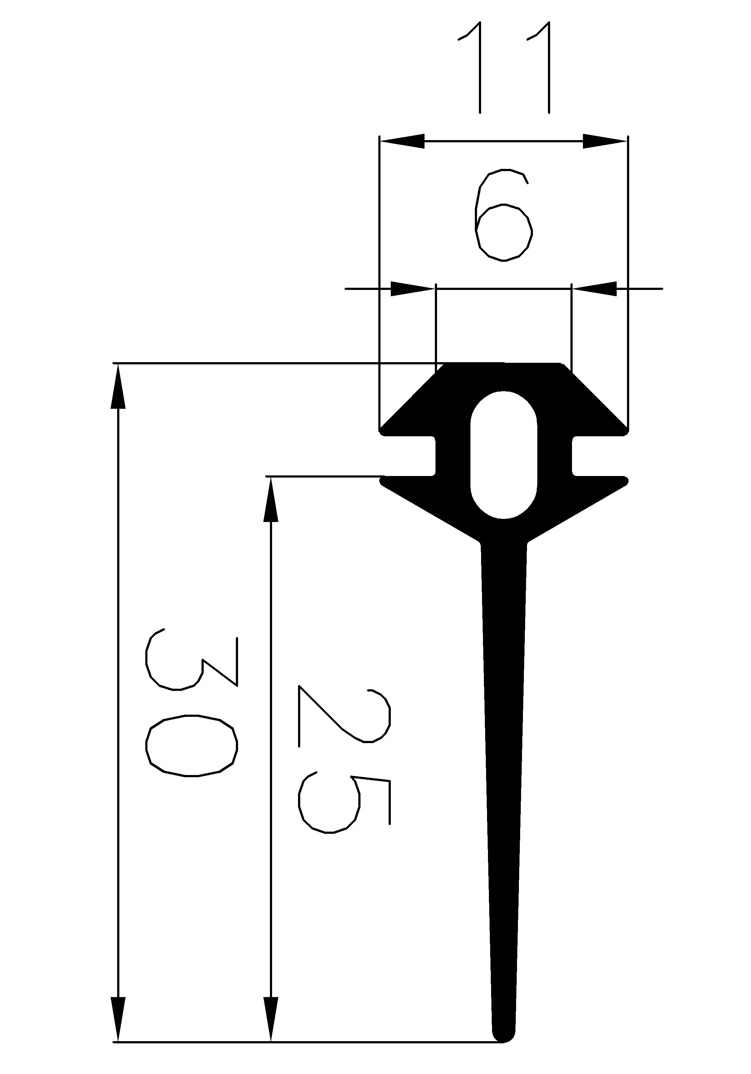 3530160KG - Silikon Profile - Abdeckung und T-Profile