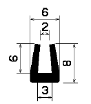 TU1- 1078 - EPDM-Gummi -Profile - U-Profile