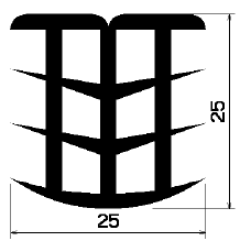 FA 1081 - EPDM Gummi-Profile - Abdeckung und T-Profile FA 1081 - EPDM Gummi-Profile - Abdeckung und T-Profile