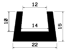 TU1- 1090 - rubber profiles - U shape profiles