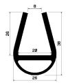 TU1- 0796 - EPDM-Gummi -Profile - U-Profile TU1- 0796 - EPDM-Gummi -Profile - U-Profile