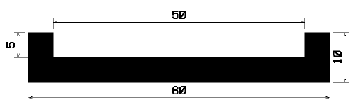 TU1- 1101 - Silikon Profile - U-Profile