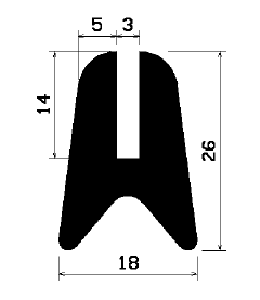 TU1- 1109 - Silikon Profile - U-Profile