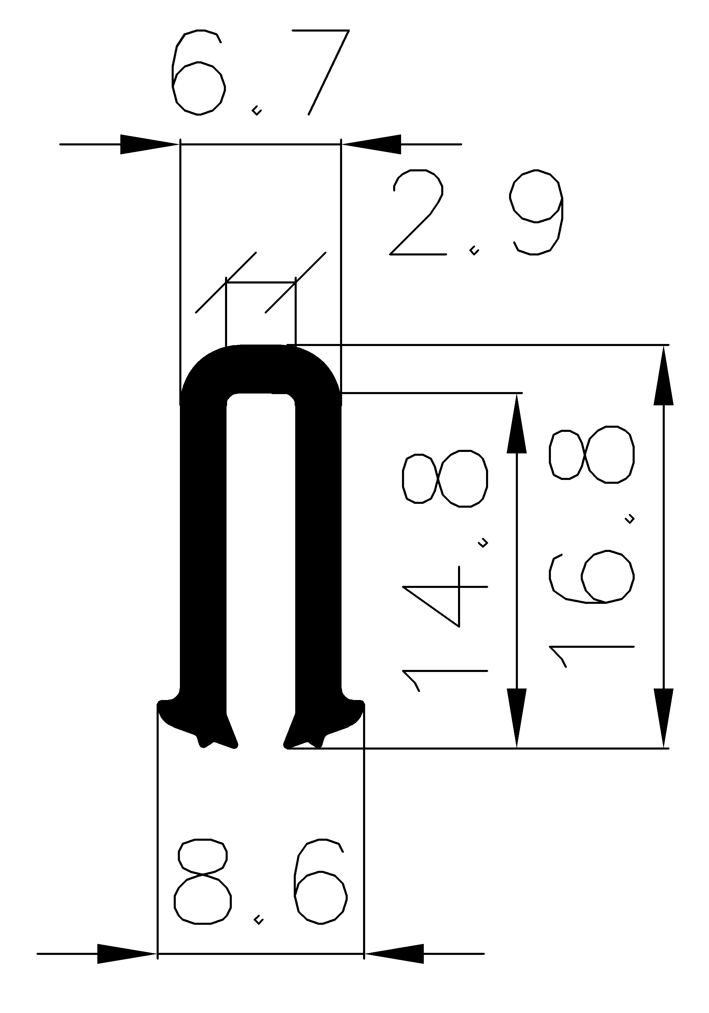 3660370KG - EPDM-Gummi -Profile - U-Profile