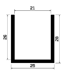 TU1- 1113 - rubber profiles - U shape profiles