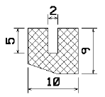 MZS 25459 - sponge profiles - U shape profiles