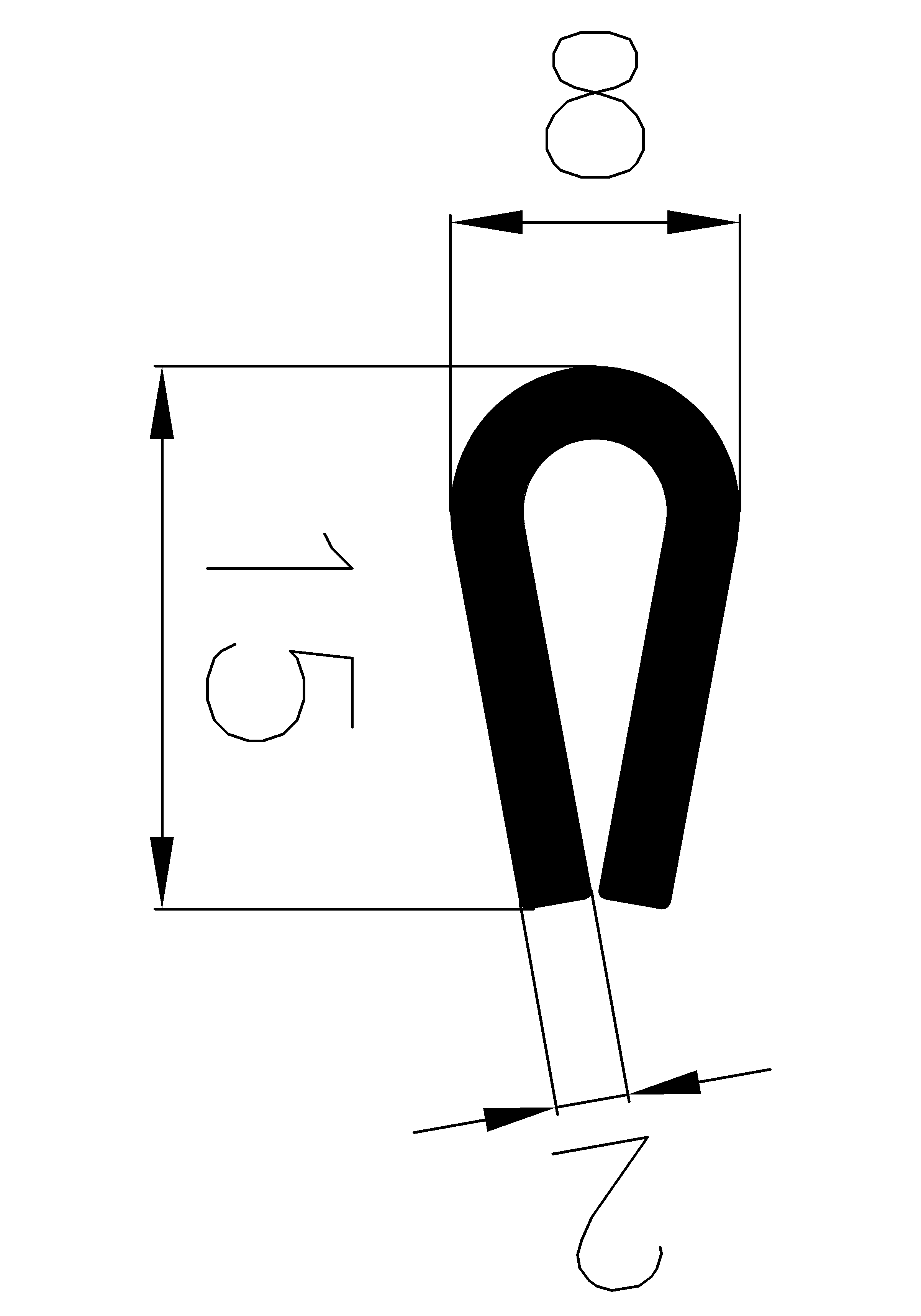 3770370KG - EPDM-Gummi -Profile - U-Profile