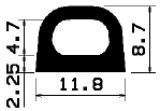 HR 1312 - EPDM gumiprofilok - Félkör alakú, D-profilok