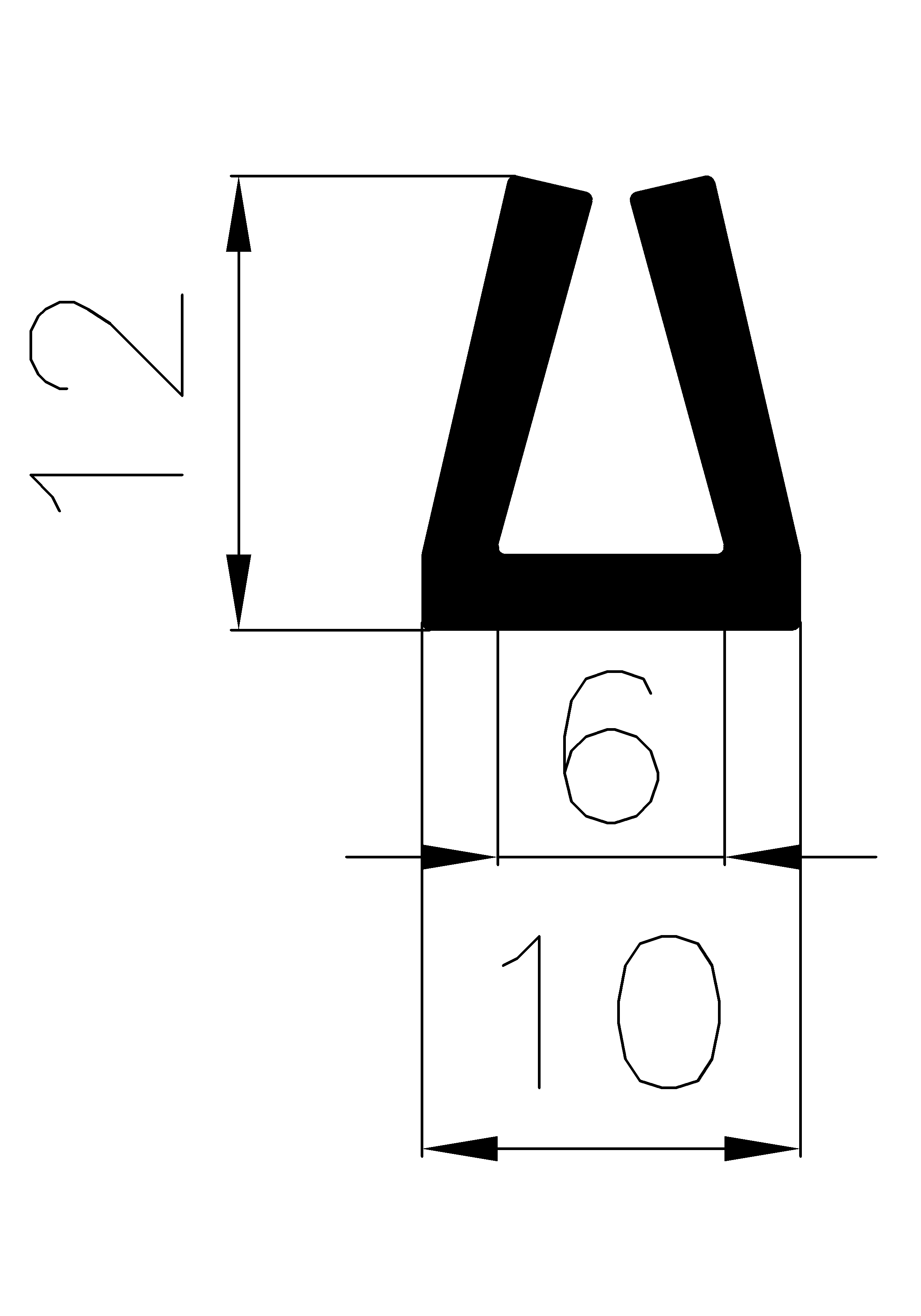 3890370KG - rubber profiles - U shape profiles