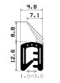 SD-0088 min. 200 m! - Co-Ex-Profile mit Metalleinsätze - Kantenschutzprofile