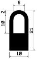 HR 1233 - szilikon gumiprofilok - Félkör alakú, D-profilok