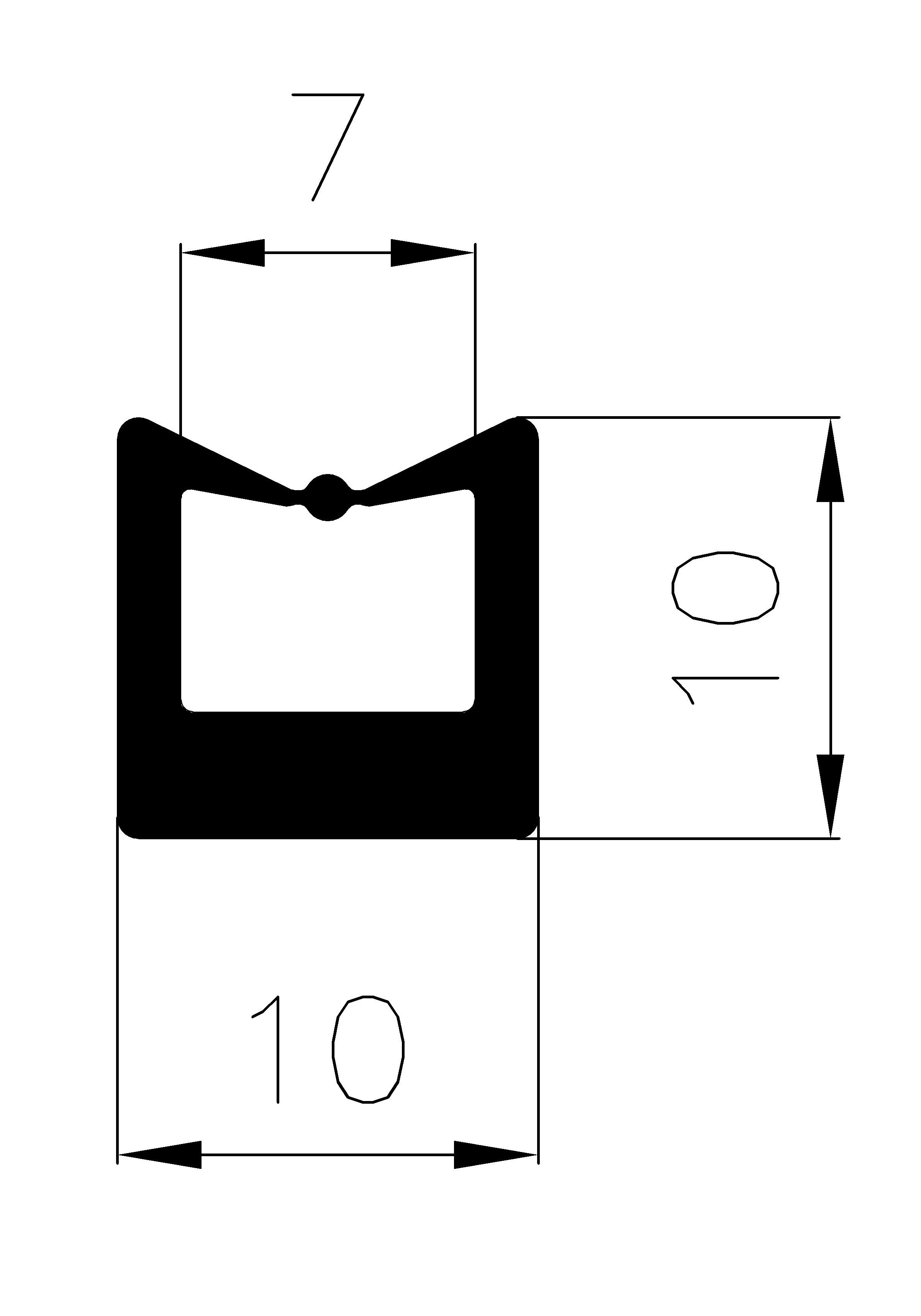 4080160KG - silicone profiles - U shape profiles