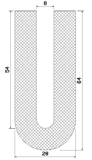 MZS 25392 - sponge profiles - U shape profiles