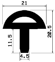 FA 1267 - EPDM Gummi-Profile - Abdeckung und T-Profile