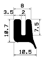 TU1- 1429 - EPDM-Gummi -Profile - U-Profile