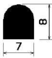 HR 1454 Sl - Silikonkautschukprofile - Halbrundprofile / D-Profile