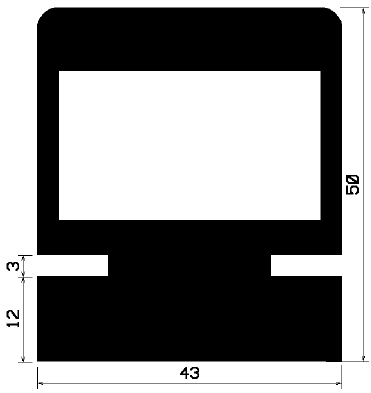 RT 1453 - EPDM gumiprofilok - Gördülő ajtó - ujjvédő profilok