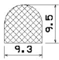 MZS 25490 - EPDM szivacs gumiprofilok - Félkör alakú, D-profilok