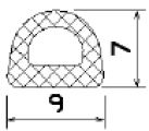 MZS 25496 - EPDM-Schaumgummi-Profile - Halbrundprofile / D-Profile