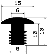 8560370KG - EPDM Gummi-Profile - Abdeckung und T-Profile 8560370KG - EPDM Gummi-Profile - Abdeckung und T-Profile