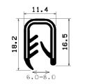 SD-0570 - with coextruded metal insert - Edge protection profiles