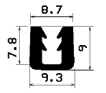 TU1- 1480 - rubber profiles - U shape profiles