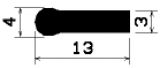 FN 1484 - EPDM profiles - Flag or 'P' profiles