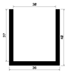 TU1- 1353 - rubber profiles - U shape profiles