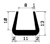 TU1- 1495 - EPDM-Gummi -Profile - U-Profile