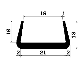 TU1- 1497 - EPDM-Gummi -Profile - U-Profile