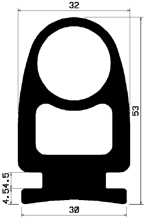 RT 1188 - EPDM-Kautschukprofile - Rolltor- und Fingerschutzprofile