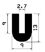 TU1- 1523 - EPDM-Gummi -Profile - U-Profile