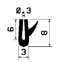 TU1- 1501 - EPDM-Gummi -Profile - U-Profile