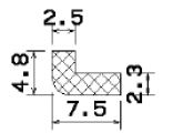 MZS 25652 - Schaumgummiprofile bzw. Moosgummiprofile - Winkelprofile / L-Profile