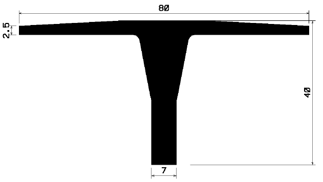 FA 1550 - EPDM Gummi-Profile - Abdeckung und T-Profile FA 1550 - EPDM Gummi-Profile - Abdeckung und T-Profile